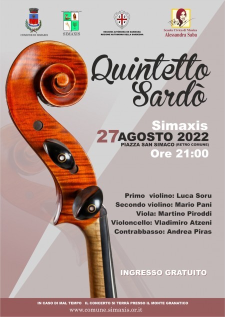 Simaghis. Sàbudu in mùsica cun su “Quintetto sardò”